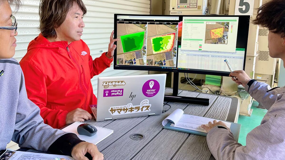 ザルビオを使用して社員とコミュニケーションをとりながら作業確認を実施